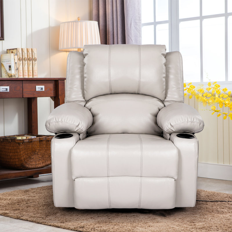 Winston Porter Daquez 38.19" Wide Manual Swivel Rocker Recliner Chair